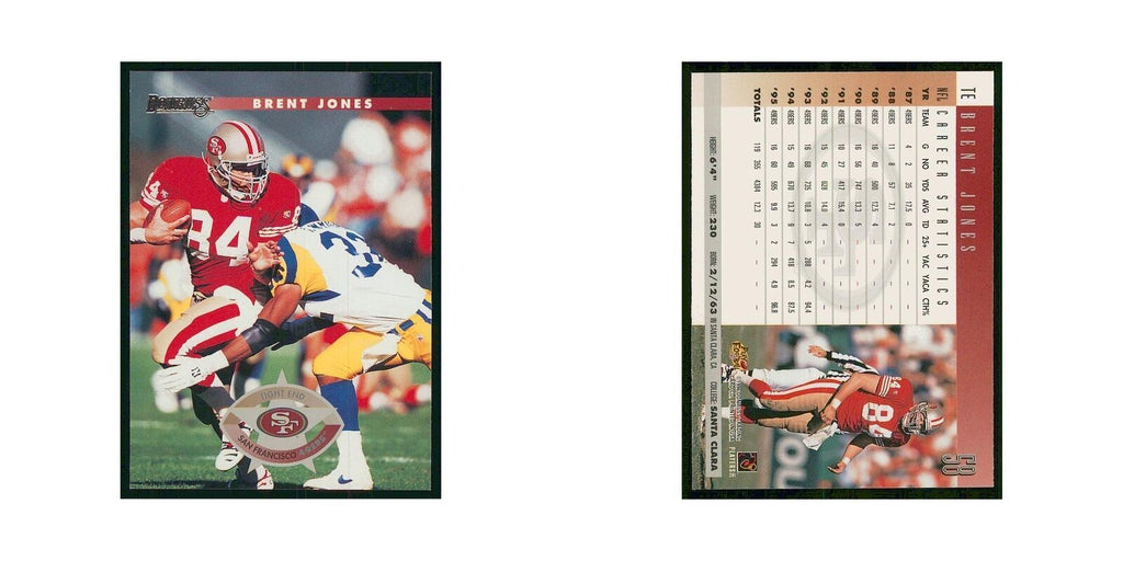 1996 Donruss Brent Jones 49ers #58