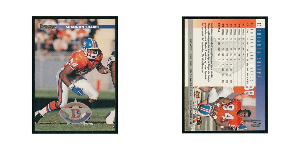 1996 Donruss Shannon Sharpe Broncos #178