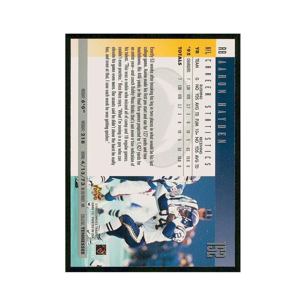 1996 Donruss Aaron Hayden San Diego Chargers #152
