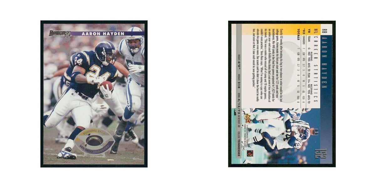 1996 Donruss Aaron Hayden San Diego Chargers #152