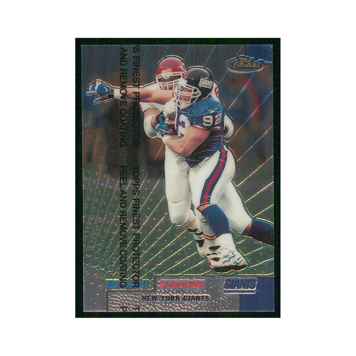 1999 Topps FInest W Coating Michael Strahan Giants #97