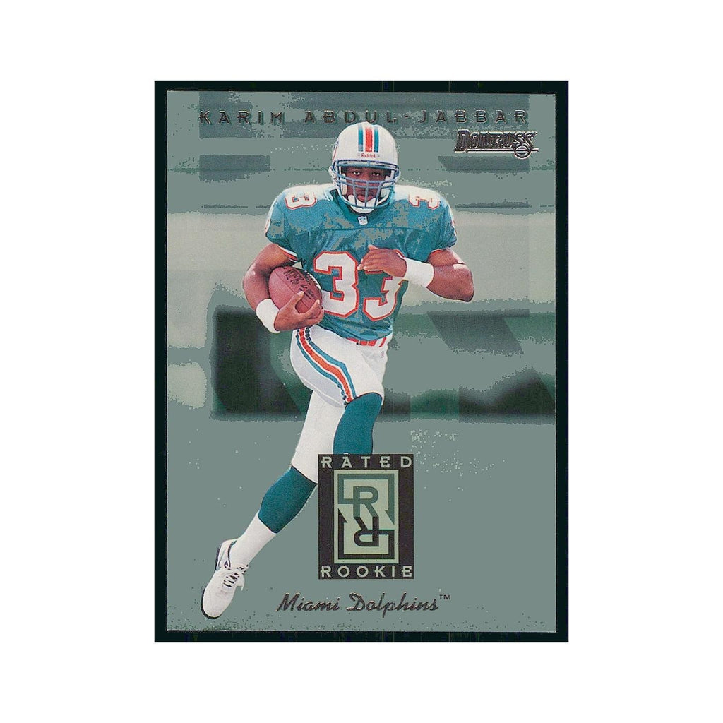 1996 Donruss Rated Rookies Karim Abdul-Jabbar RC Dolphins #9