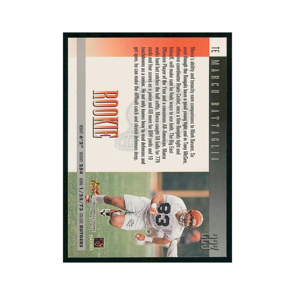 1996 Donruss Marco Battaglia RC Bengals #223
