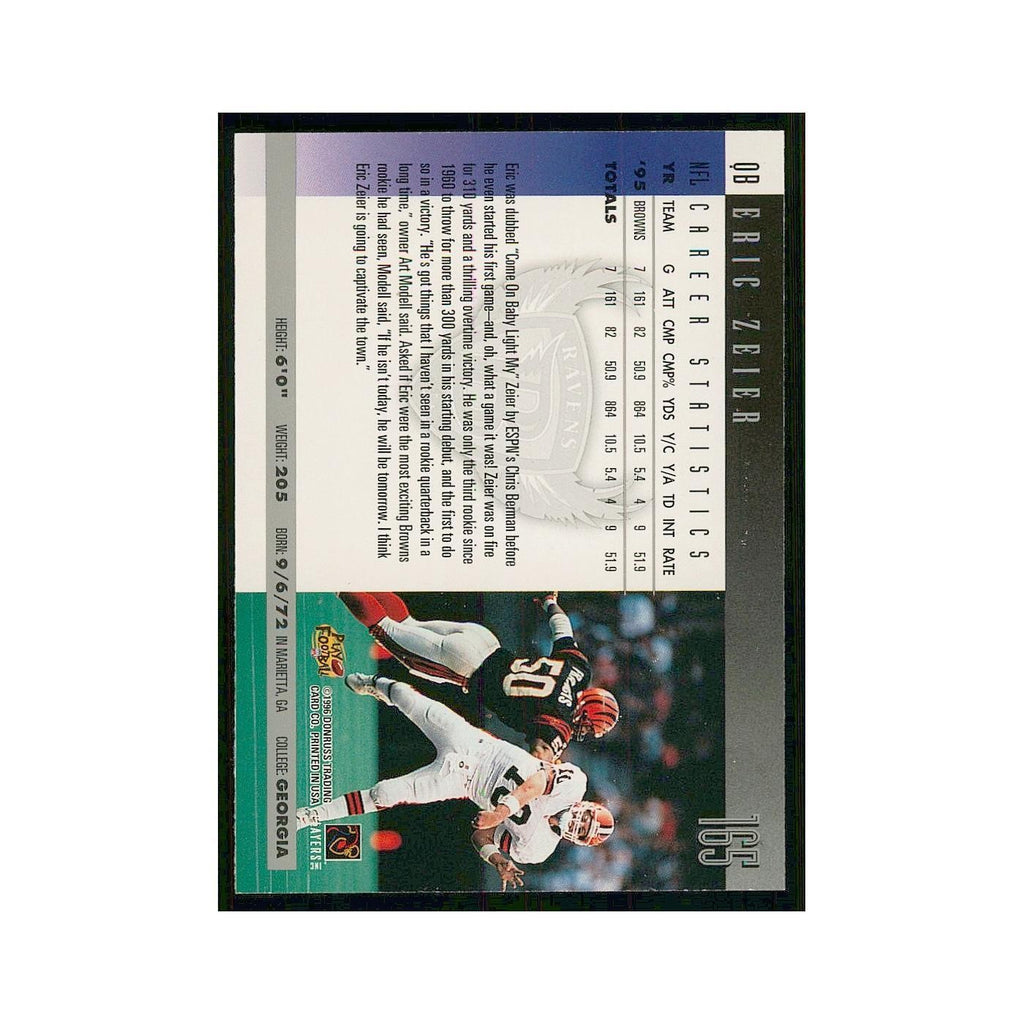 1996 Donruss Eric Zeier Ravens #165
