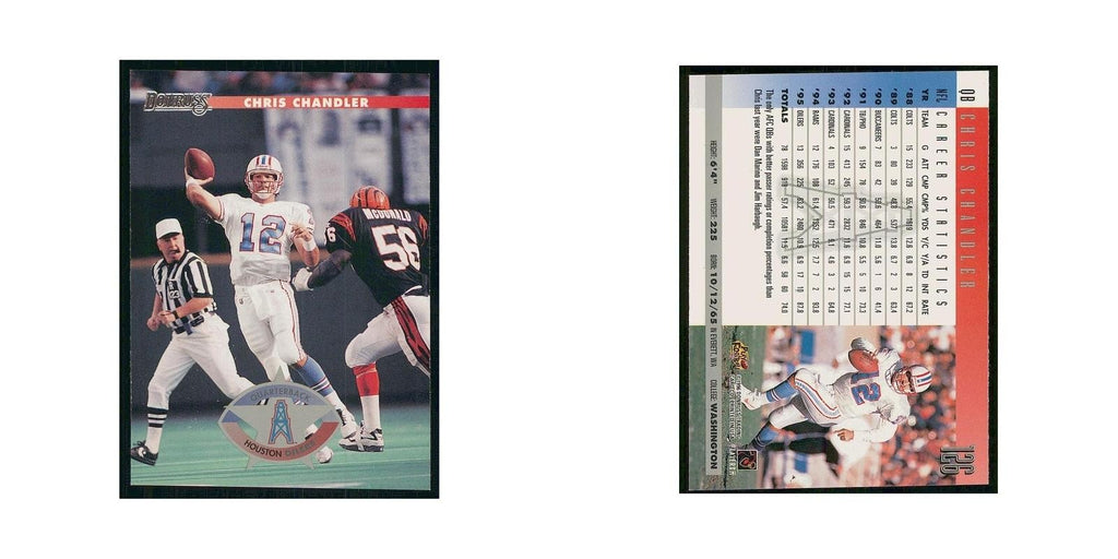 1996 Donruss Chris Chandler Houston Oilers #126