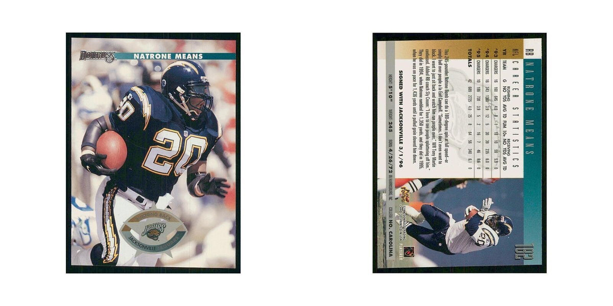 1996 Donruss Natrone Means Chargers #182
