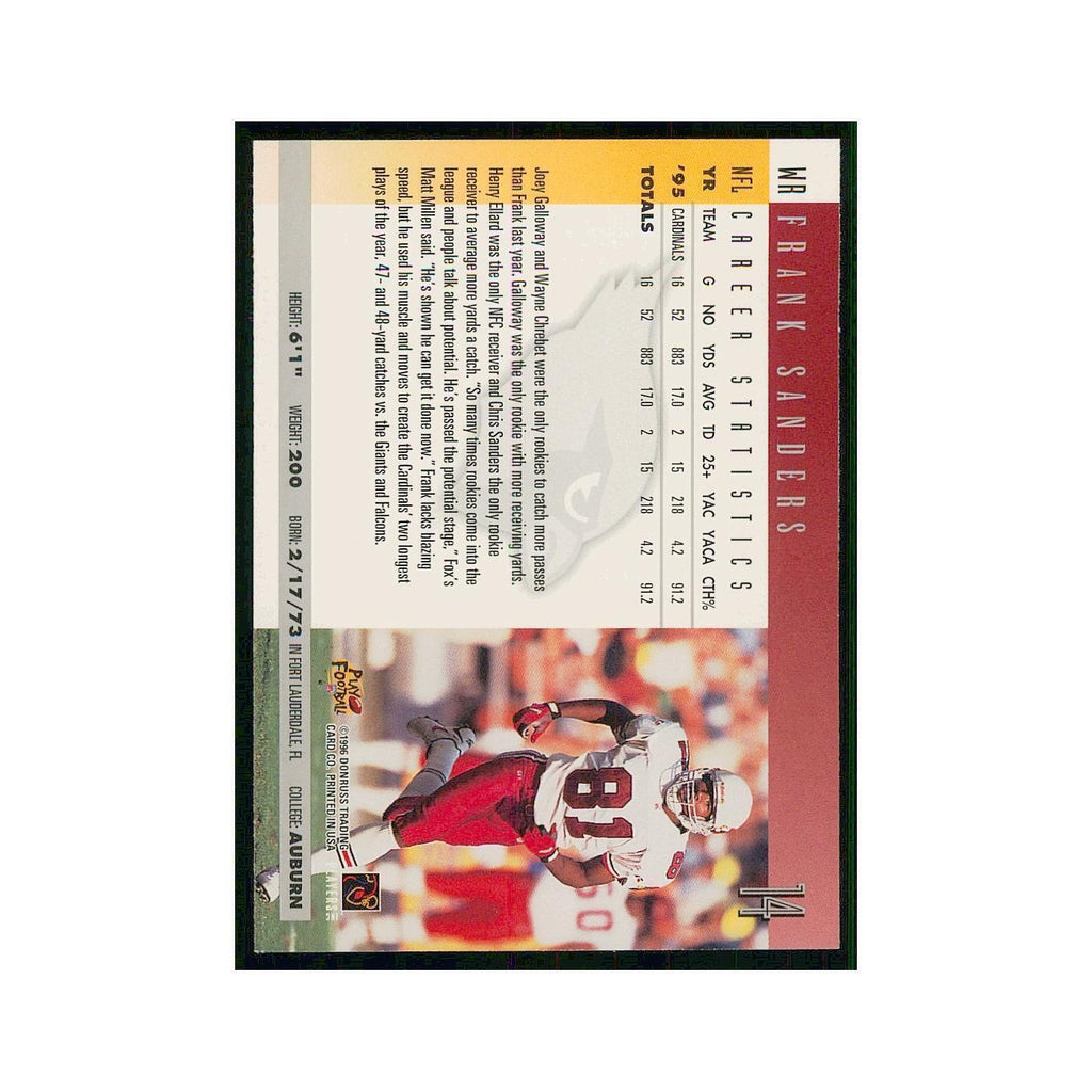 1996 Donruss Frank Sanders Cardinals #14