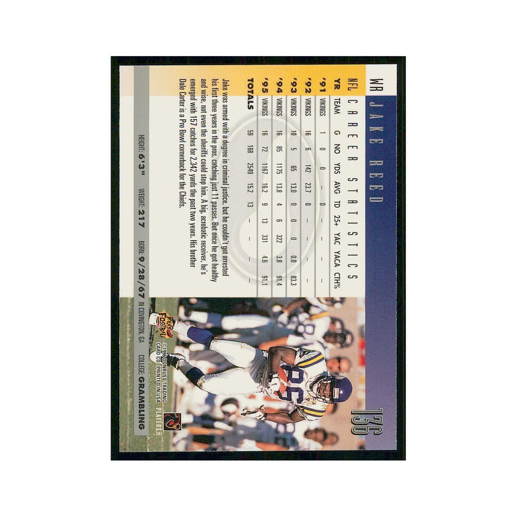 1996 Donruss Jake Reed Vikings #136