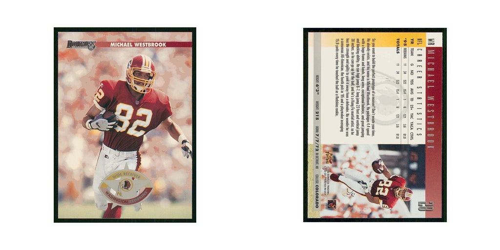 1996 Donruss Michael Westbrook Redskins #28