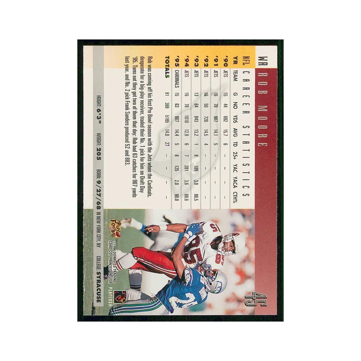 1996 Donruss Rob Moore Cardinals #45