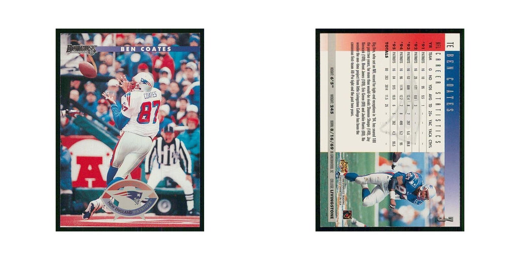 1996 Donruss Ben Coates Patriots #3