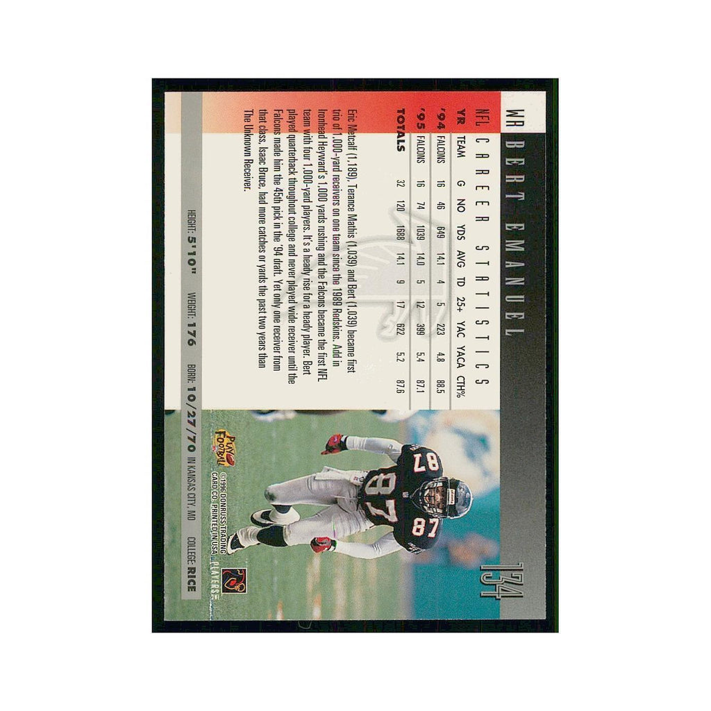 1996 Donruss Bert Emanuel Falcons #134