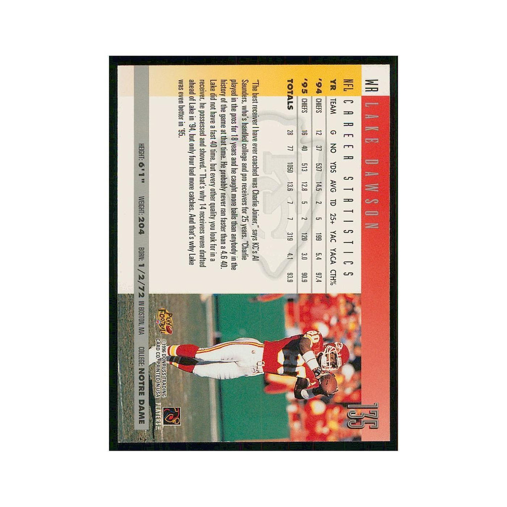 1996 Donruss Lake Dawson Chiefs #135