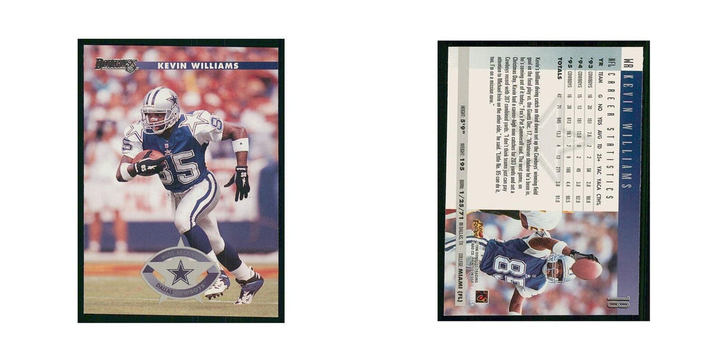 1996 Donruss Kevin Williams Cowboys #18