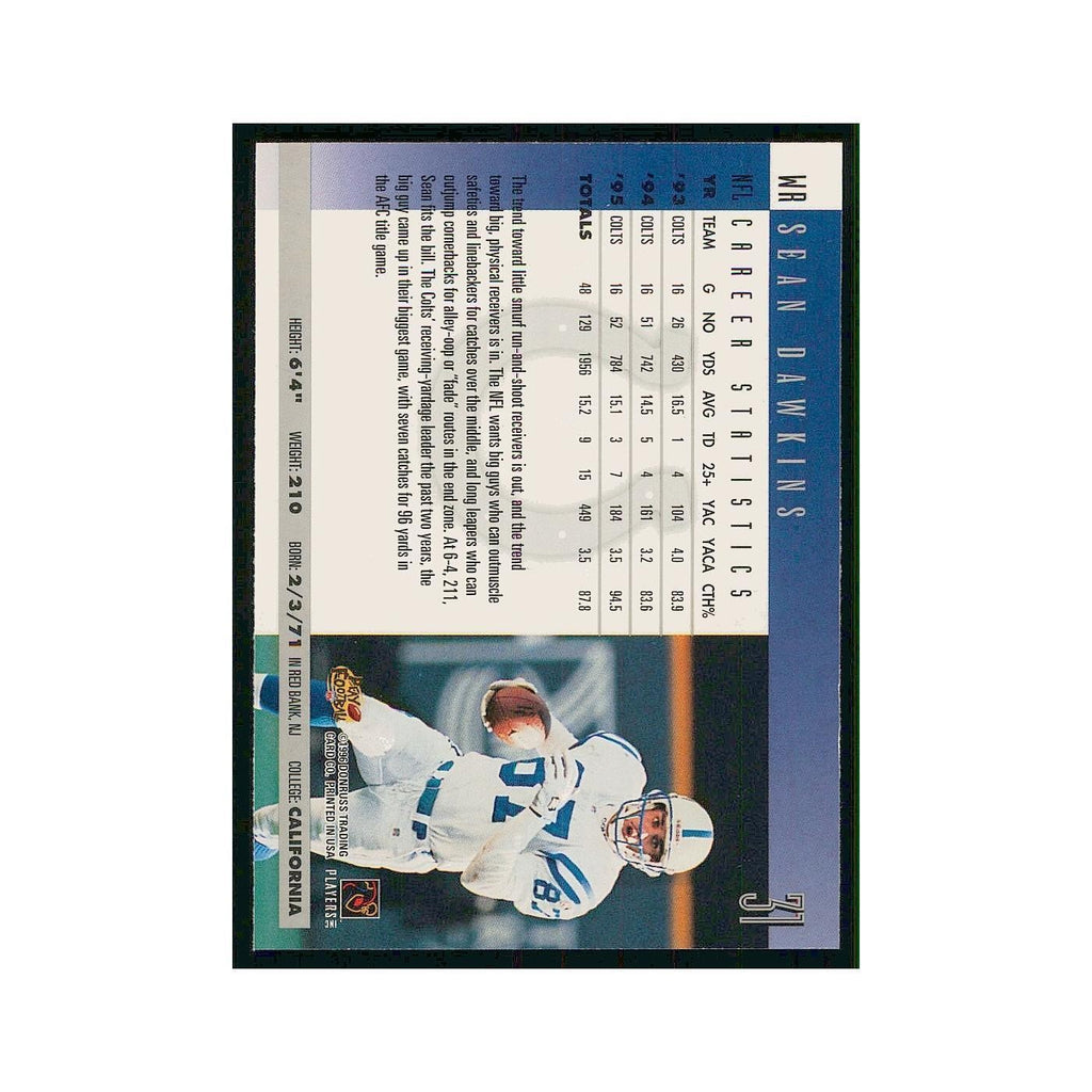 1996 Donruss Sean Dawkins Colts #31