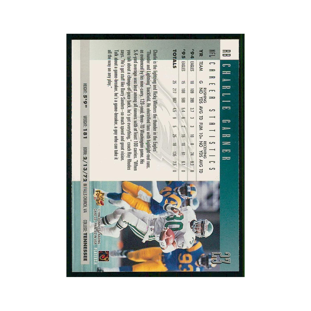 1996 Donruss Charlie Garner Eagles #23