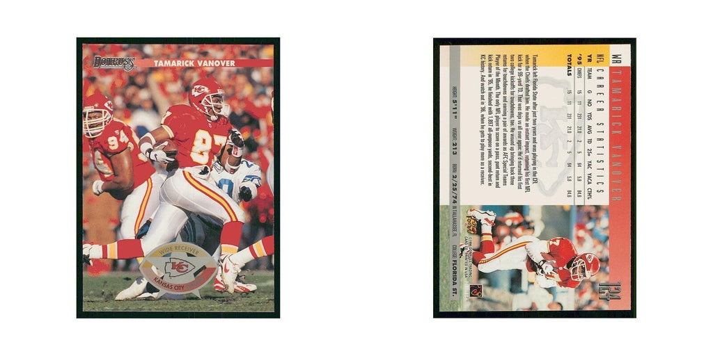 1996 Donruss Tamarick Vanover Kansas City Chiefs/Seattle Seahawks #124