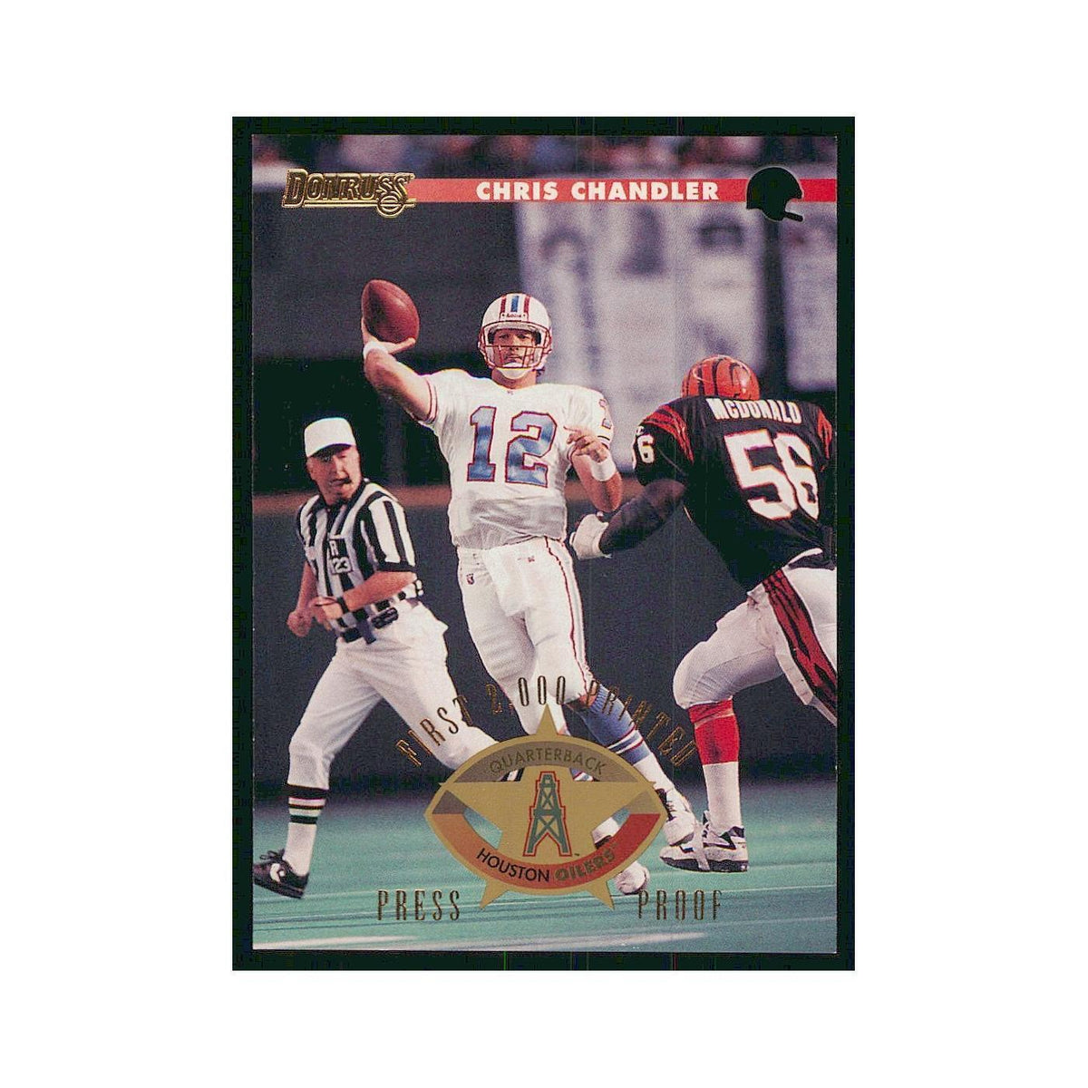 1996 Donruss Chris Chandler Houston Oilers #126