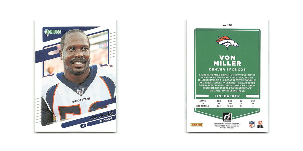 Von Miller 2021 Donruss #181 Denver Broncos Football Card NM