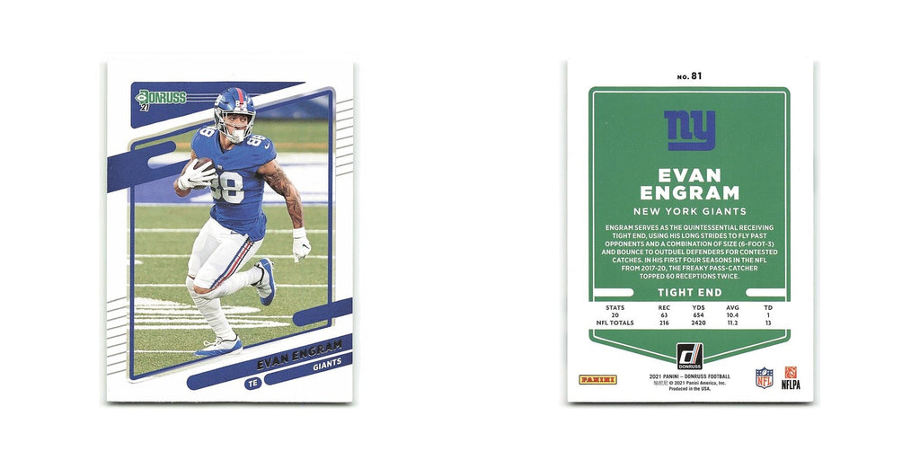 Evan Engram 2021 Donruss #81 New York Giants Football Card NM