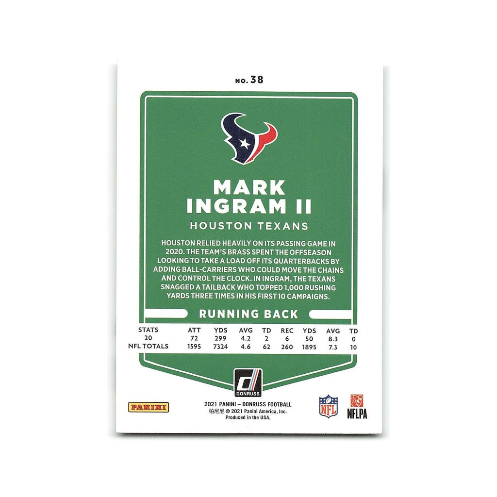Mark Ingram II 2021 Donruss #38 Houston Texans Football Card NM