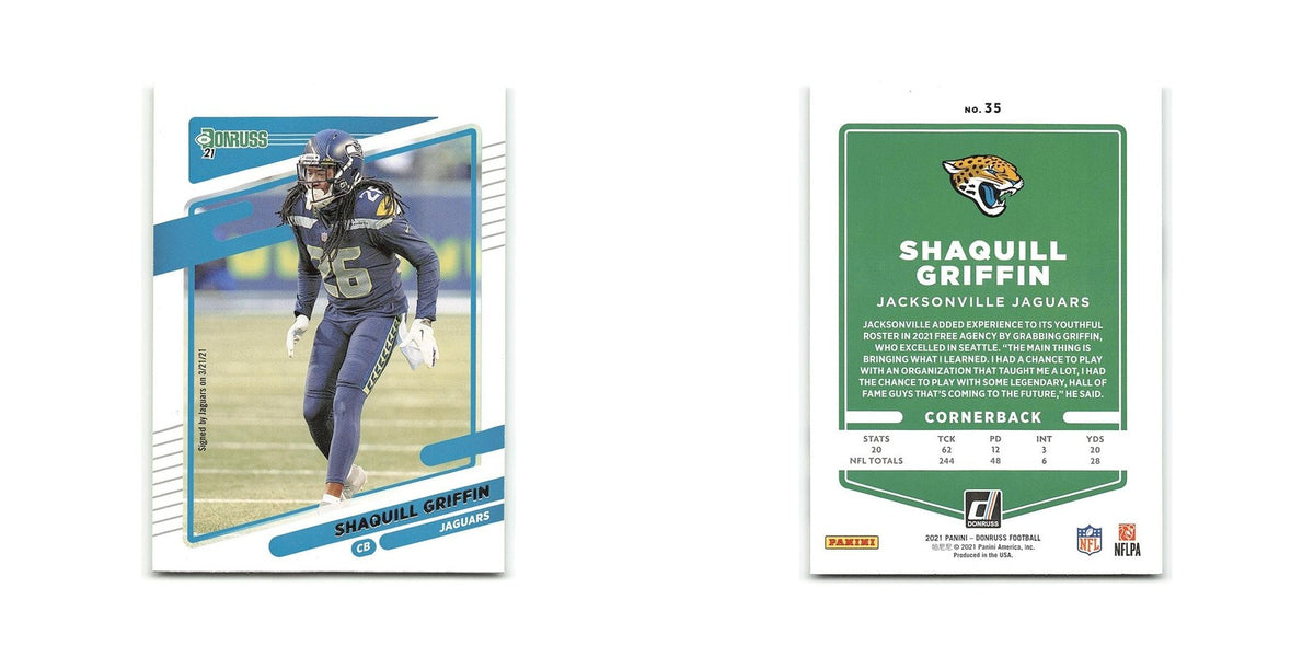Shaquill Griffin 2021 Donruss #35 Jacksonville Jaguars Football Card NM