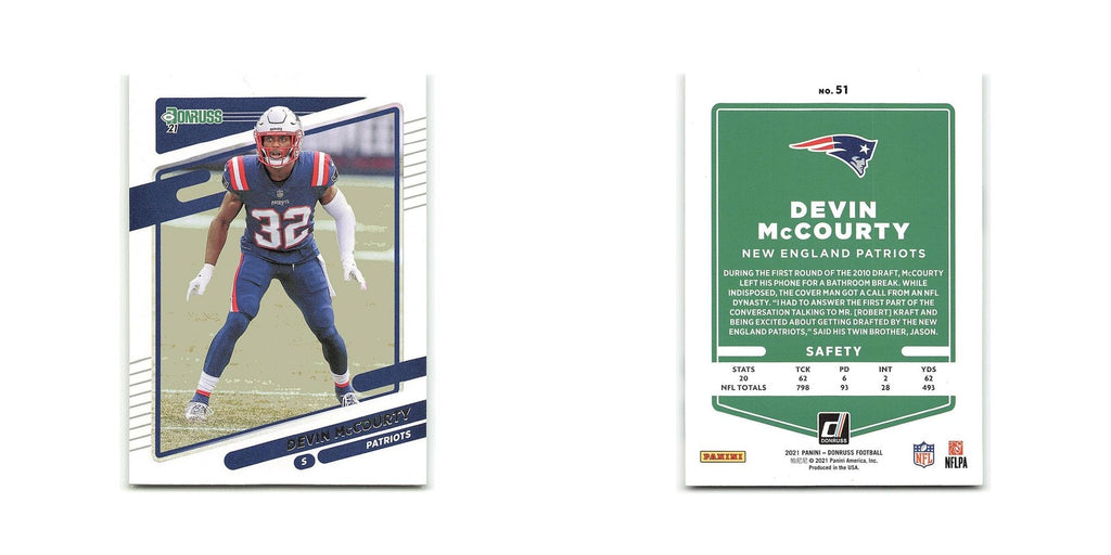 Devin McCourty 2021 Donruss #51 New England Patriots Football Card NM