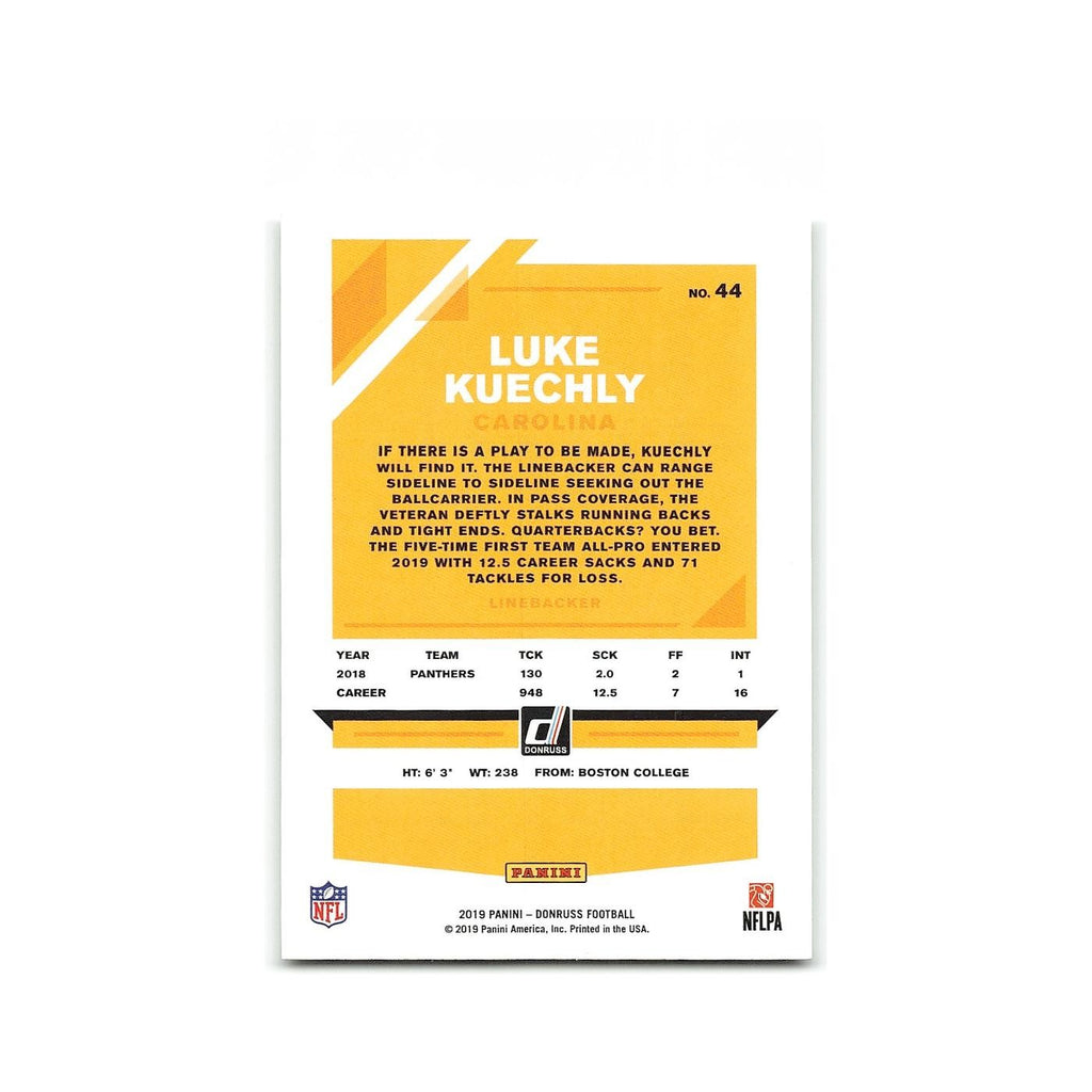 Luke Kuechly 2019 Donruss #44 Carolina Panthers Football Card NM