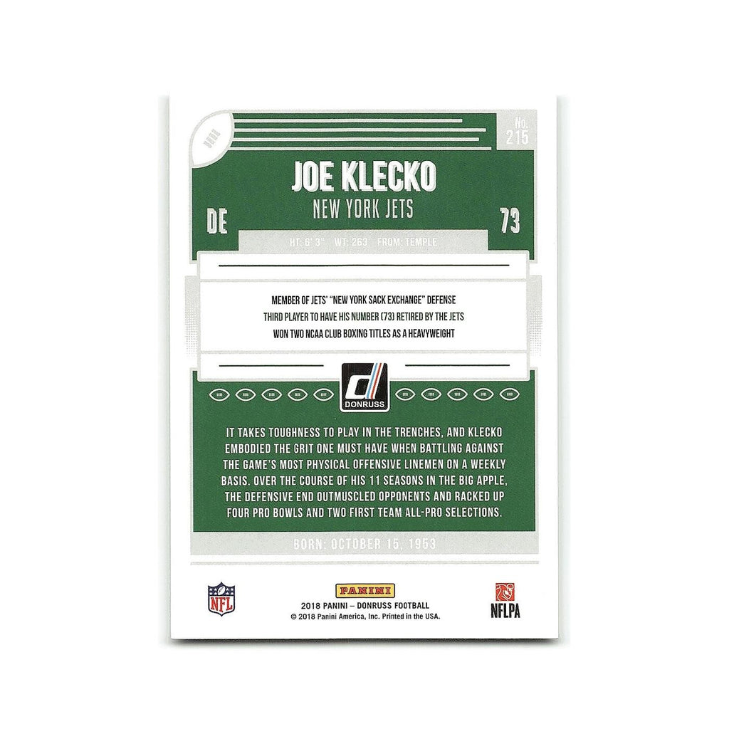 Joe Klecko 2018 Donruss #215 New York Jets Football Card NM