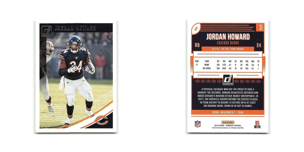 Jordan Howard 2018 Donruss #47 Chicago Bears Football Card NM