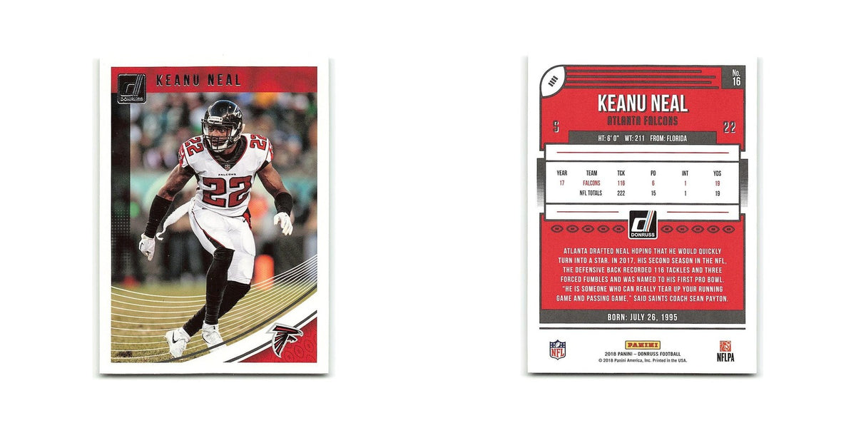 Keanu Neal 2018 Donruss #16 Atlanta Falcons Football Card NM
