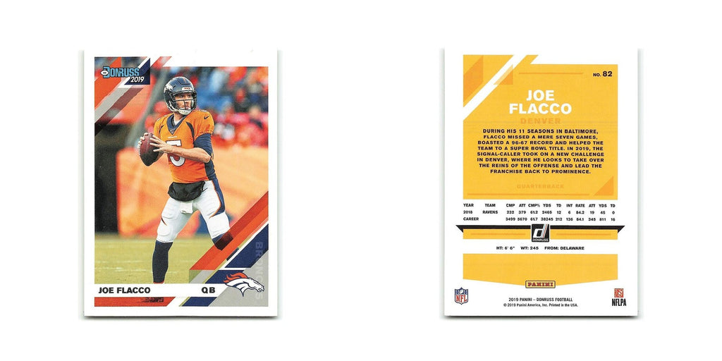 Joe Flacco 2019 Donruss #82 Denver Broncos Football Card NM