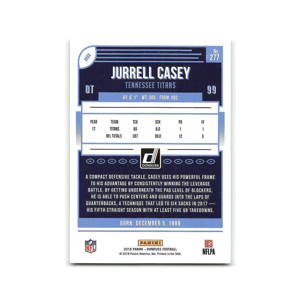Jurrell Casey 2018 Donruss #277 Tennessee Titans Football Card NM