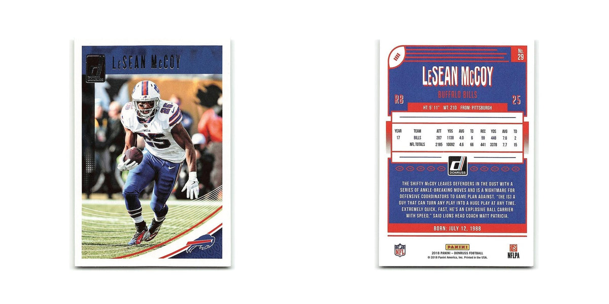 LeSean McCoy 2018 Donruss #29 Buffalo Bills Football Card NM