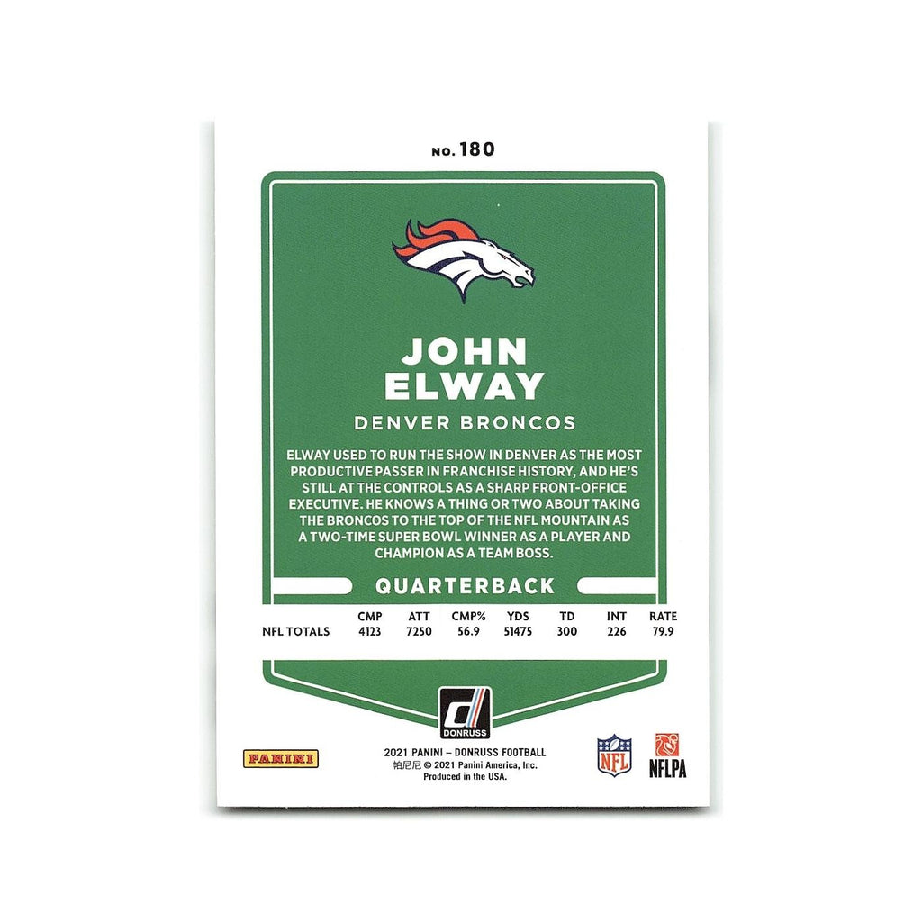 John Elway 2021 Donruss #180 Denver Broncos Football Card NM