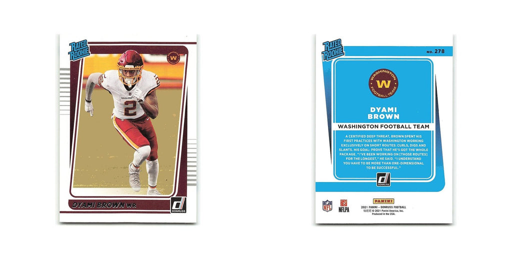 Dyami Brown 2021 Donruss #278 Washington Football Team Football Card NM