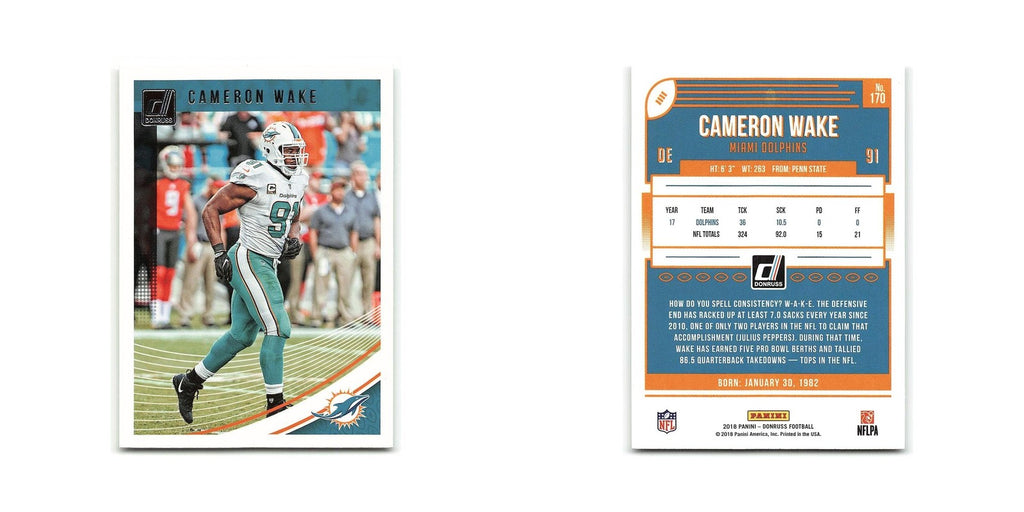Cameron Wake 2018 Donruss #170 Miami Dolphins Football Card NM