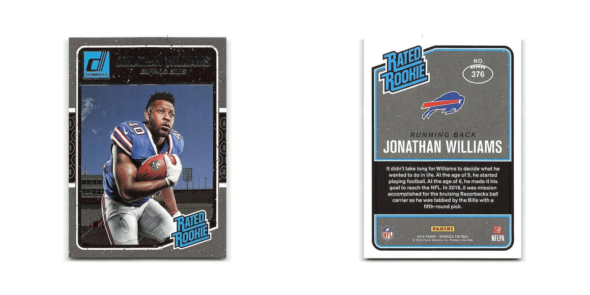 Jonathan Williams Rookie 2016 Donruss #376 Buffalo Bills Football Card NM