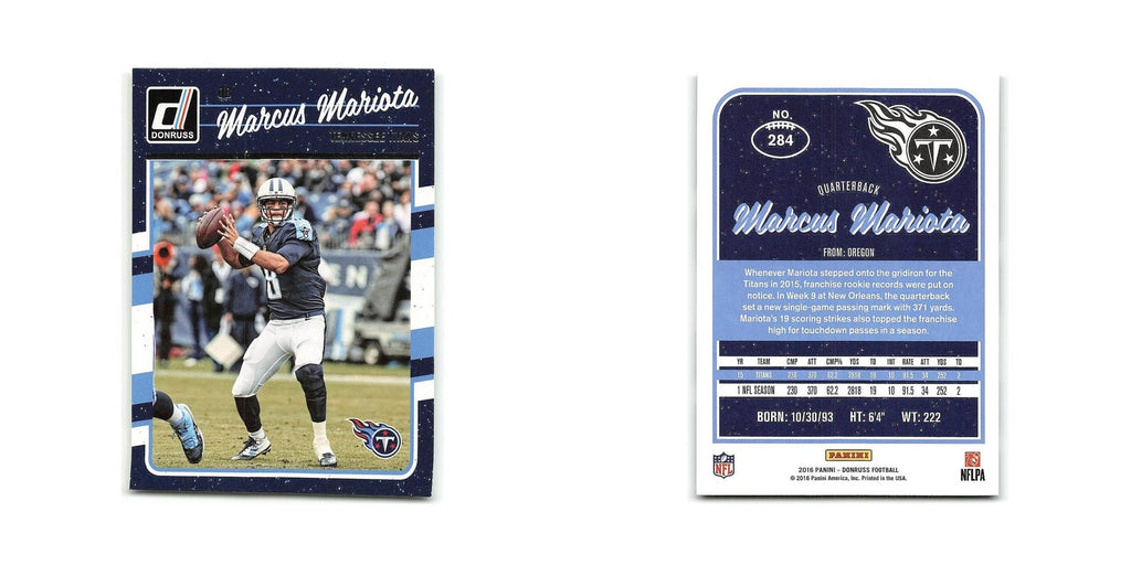 Marcus Mariota 2016 Donruss #284 Tennessee Titans Football Card NM