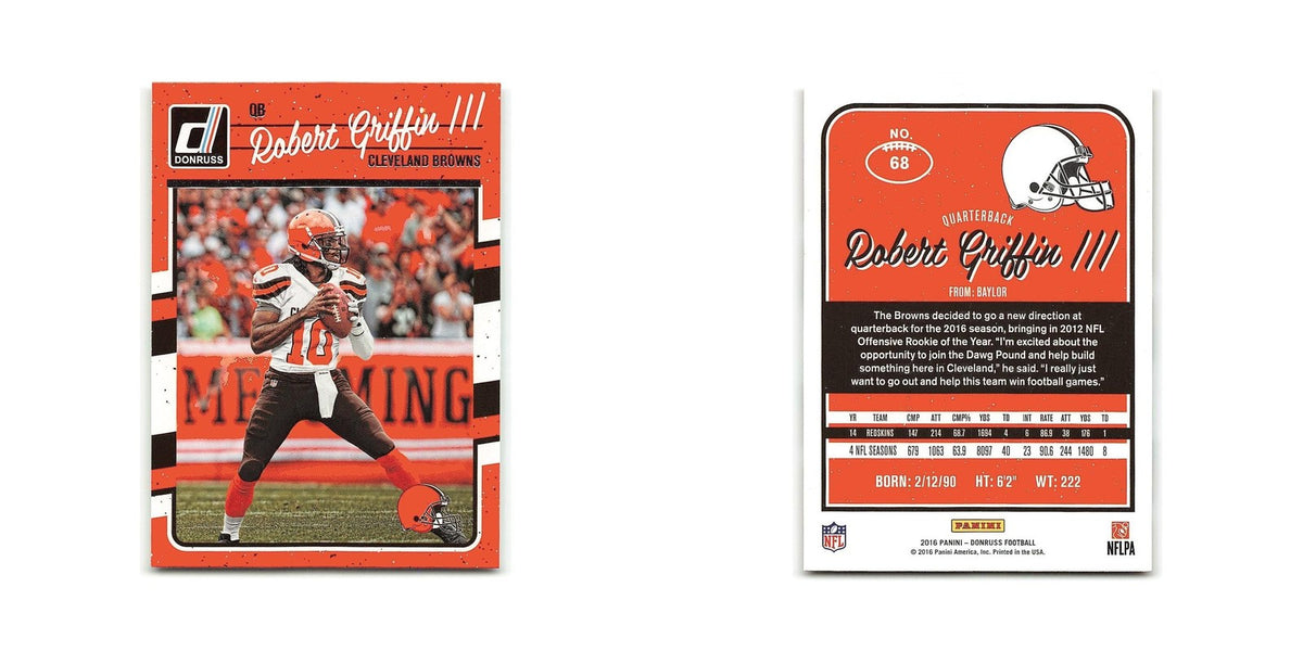 Robert Griffin III 2016 Donruss #68 Cleveland Browns Football Card NM