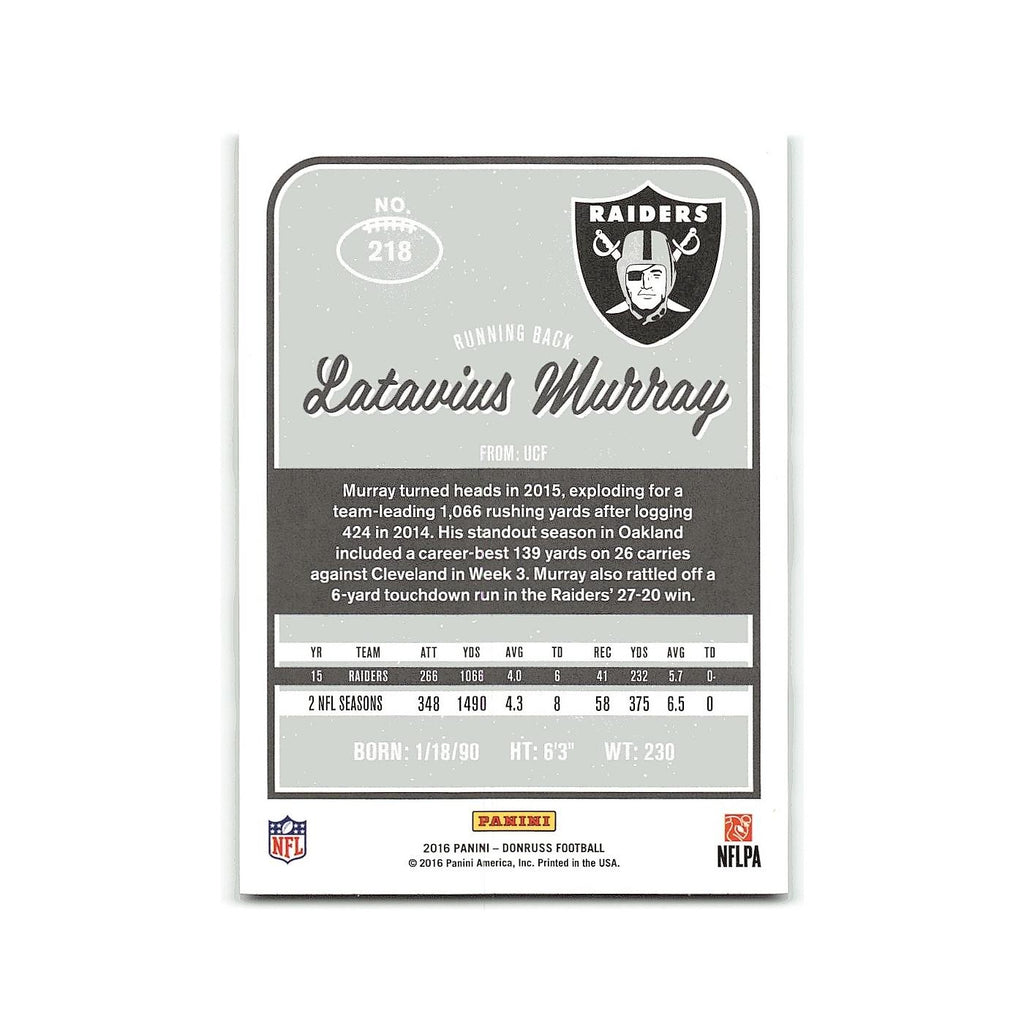 Latavius Murray 2016 Donruss #218 Oakland Raiders Football Card NM