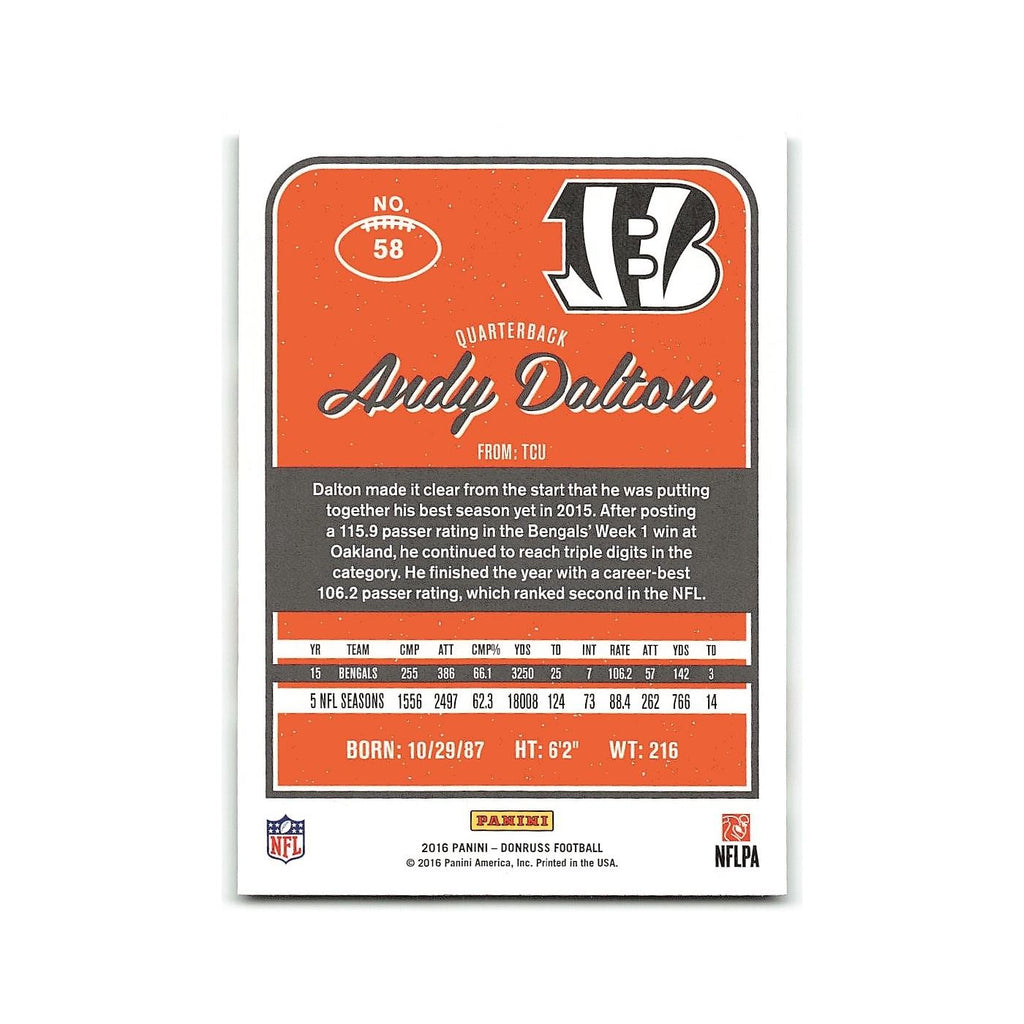 Andy Dalton 2016 Donruss #58 Cincinnati Bengals Football Card NM