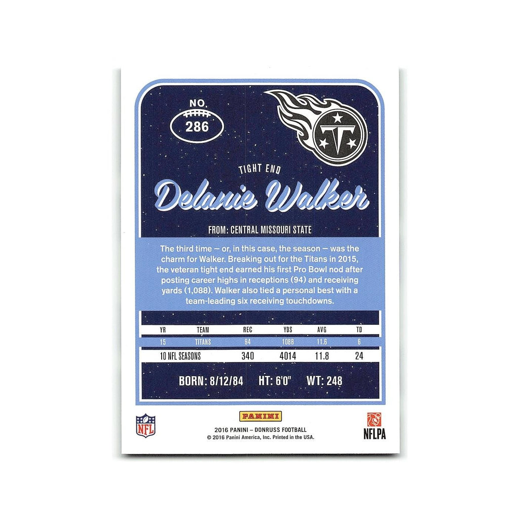 Delanie Walker 2016 Donruss #286 Tennessee Titans Football Card NM