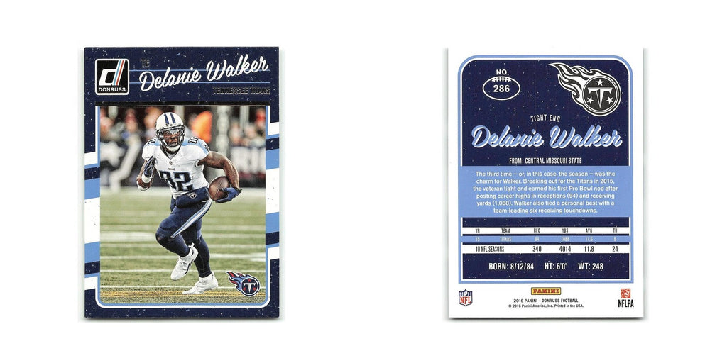 Delanie Walker 2016 Donruss #286 Tennessee Titans Football Card NM