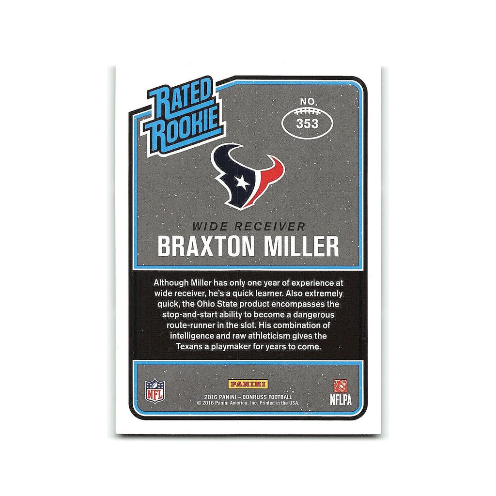 Braxton Miller Rookie 2016 Donruss #353 Houston Texans Football Card NM