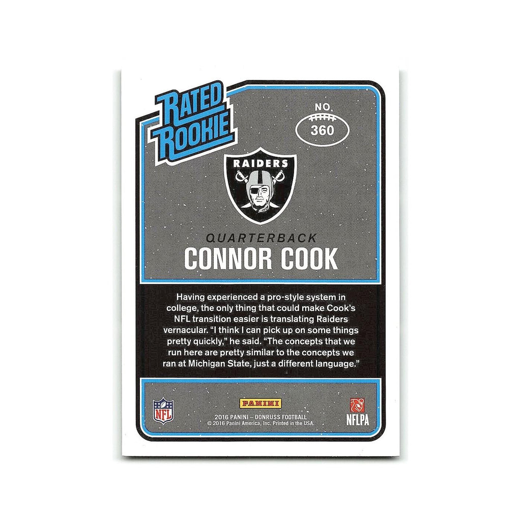 Connor Cook Rookie 2016 Donruss #360 Oakland Raiders Football Card NM