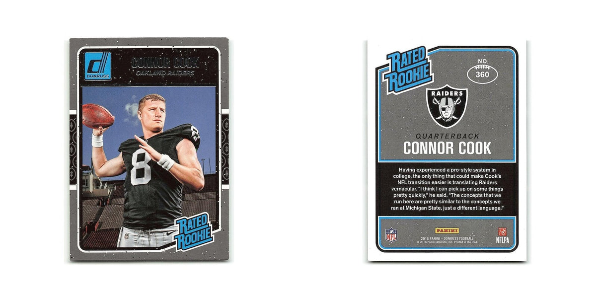 Connor Cook Rookie 2016 Donruss #360 Oakland Raiders Football Card NM