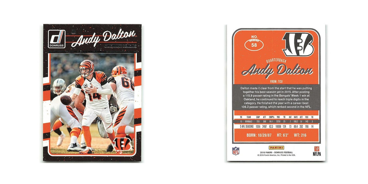 Andy Dalton 2016 Donruss #58 Cincinnati Bengals Football Card NM