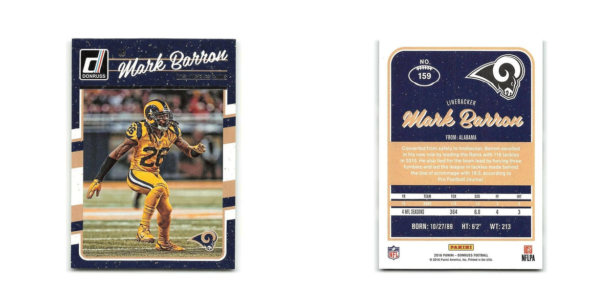 Mark Barron 2016 Donruss #159 Los Angeles Rams Football Card NM