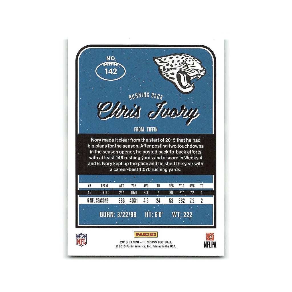 Chris Ivory 2016 Donruss #142 Jacksonville Jaguars Football Card NM